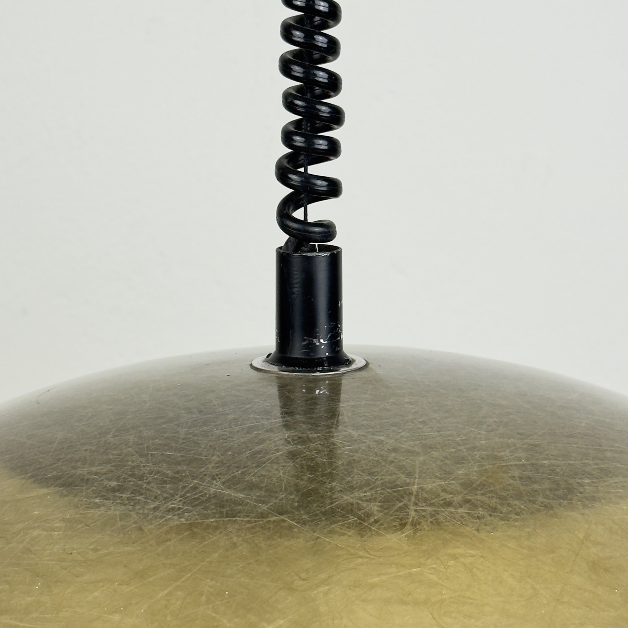 Large vintage pendant lamp by Idea Studio Techno Design for Luci Milano, Italy 1970s
