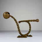 Antique bronze wall hook, Italy early 20th century