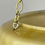 Art Deco yellow glass pendant lamp, Italy 1930s