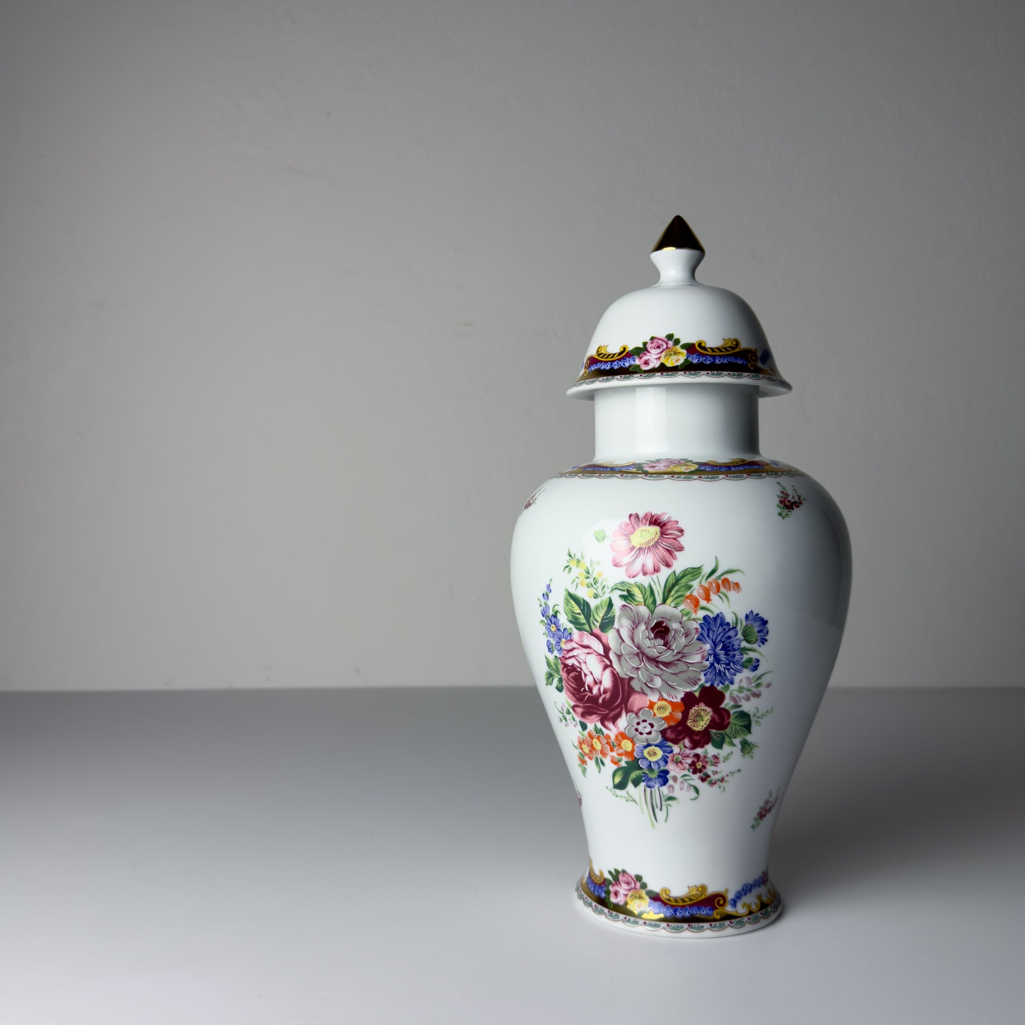 Vintage porcelain ginger jar by Limoges, France, 1970s