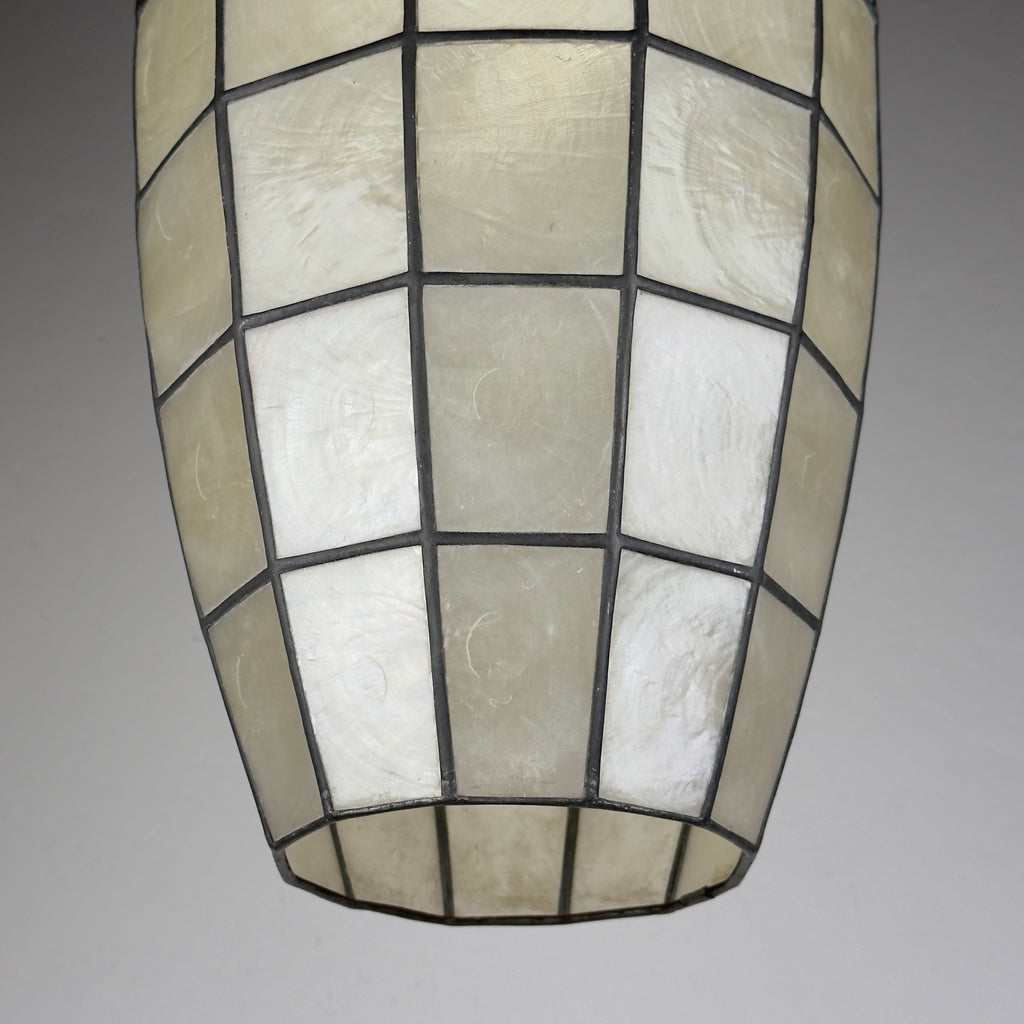Vintage Capiz Shell Pendant Lamp, Italy 1960s