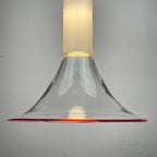 Murano Glass Pendant Lamp: Mid-Century Modern Italian Lighting by Leucos, 1970s