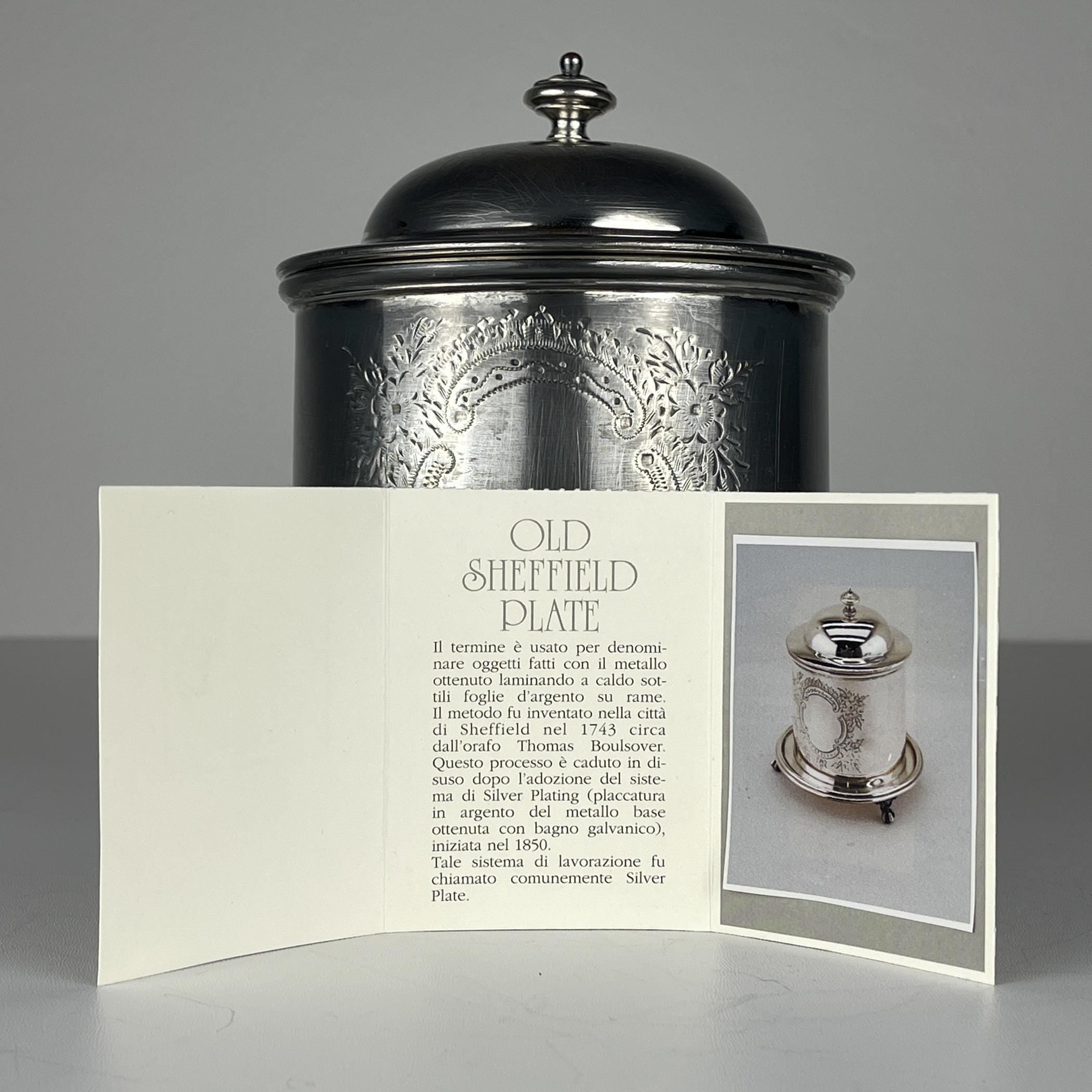 Original Antique silver plated biscuit box by James Deakin & Sons, Sheffield, England, 1890s