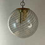 Vintage La Murrina Swirled Murano Glass Pendant Lamp - 1970s Italian Lighting