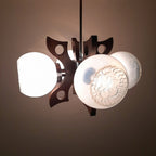 Mid-Century Mazzega Murano Glass Pendant Lamp - 70s Space Age Lighting