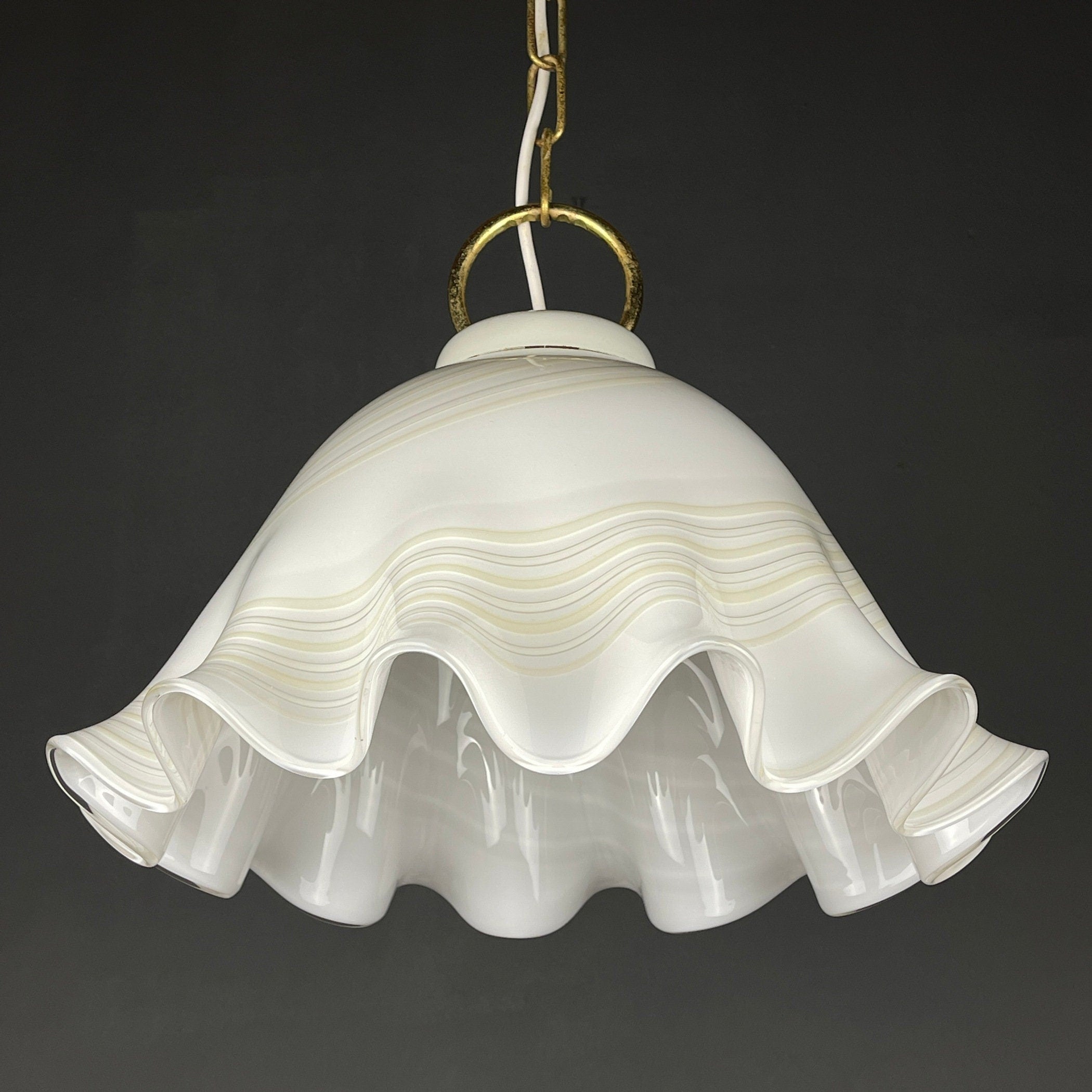 Vintage Murano Glass Fazzoletto Pendant Lamp - Mid-Century Italian Lighting
