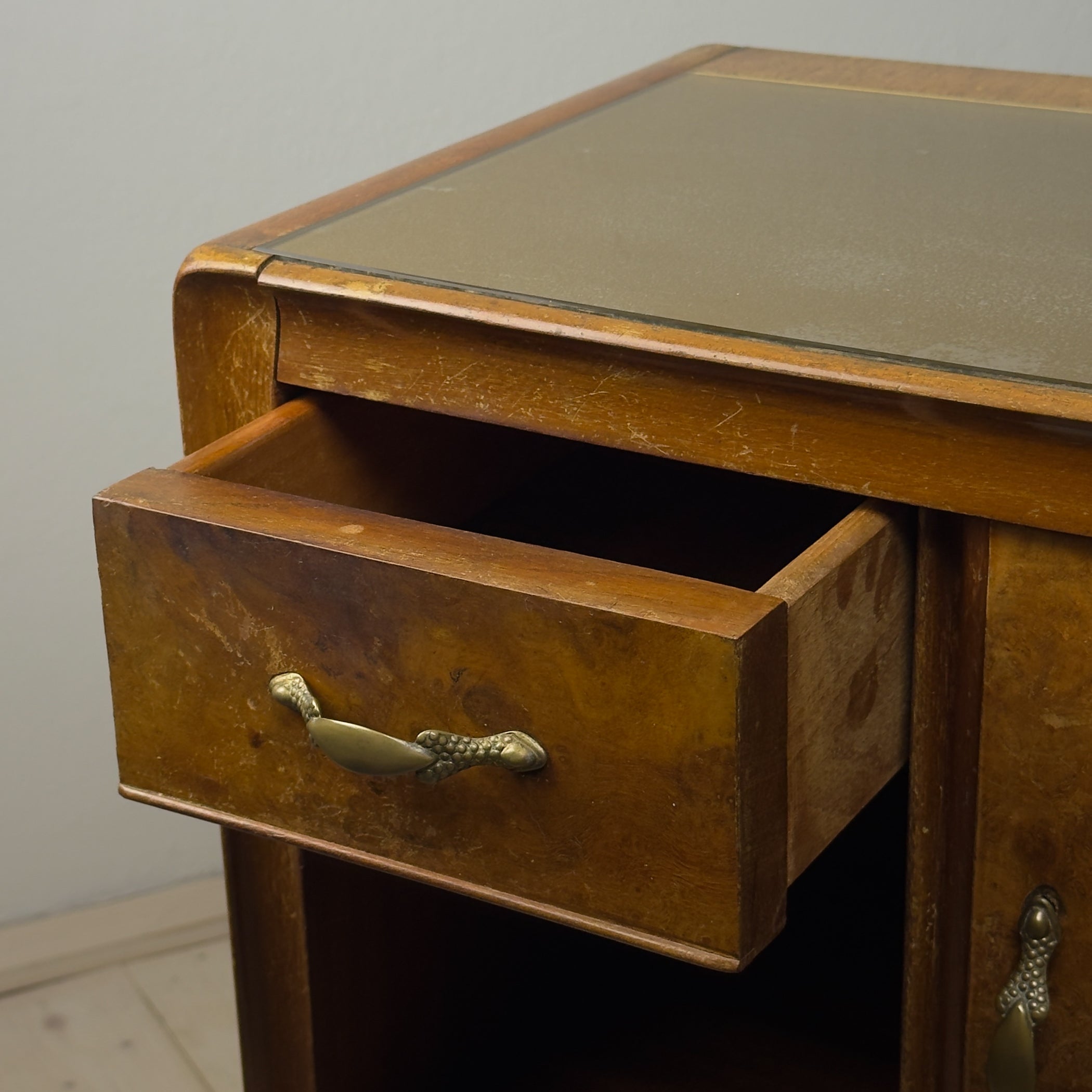 Vintage wood nightstands, Italy 1950s, Set of 2