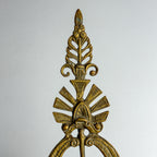 Antique Empire Bronze Wall Candle Sconces, Italy, Early 20th Century, Set of 2
