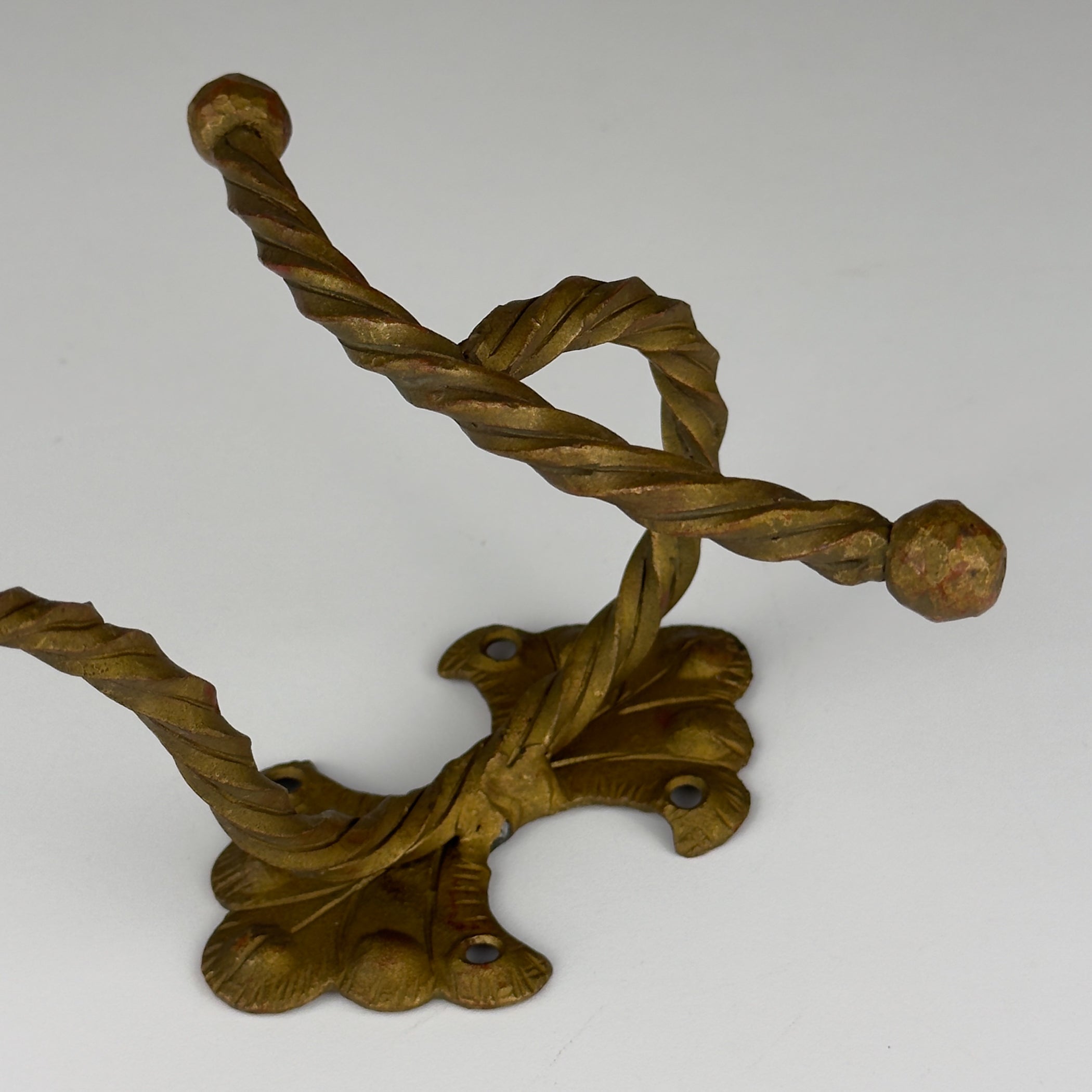 Antique bronze wall hook, Italy early 20th century