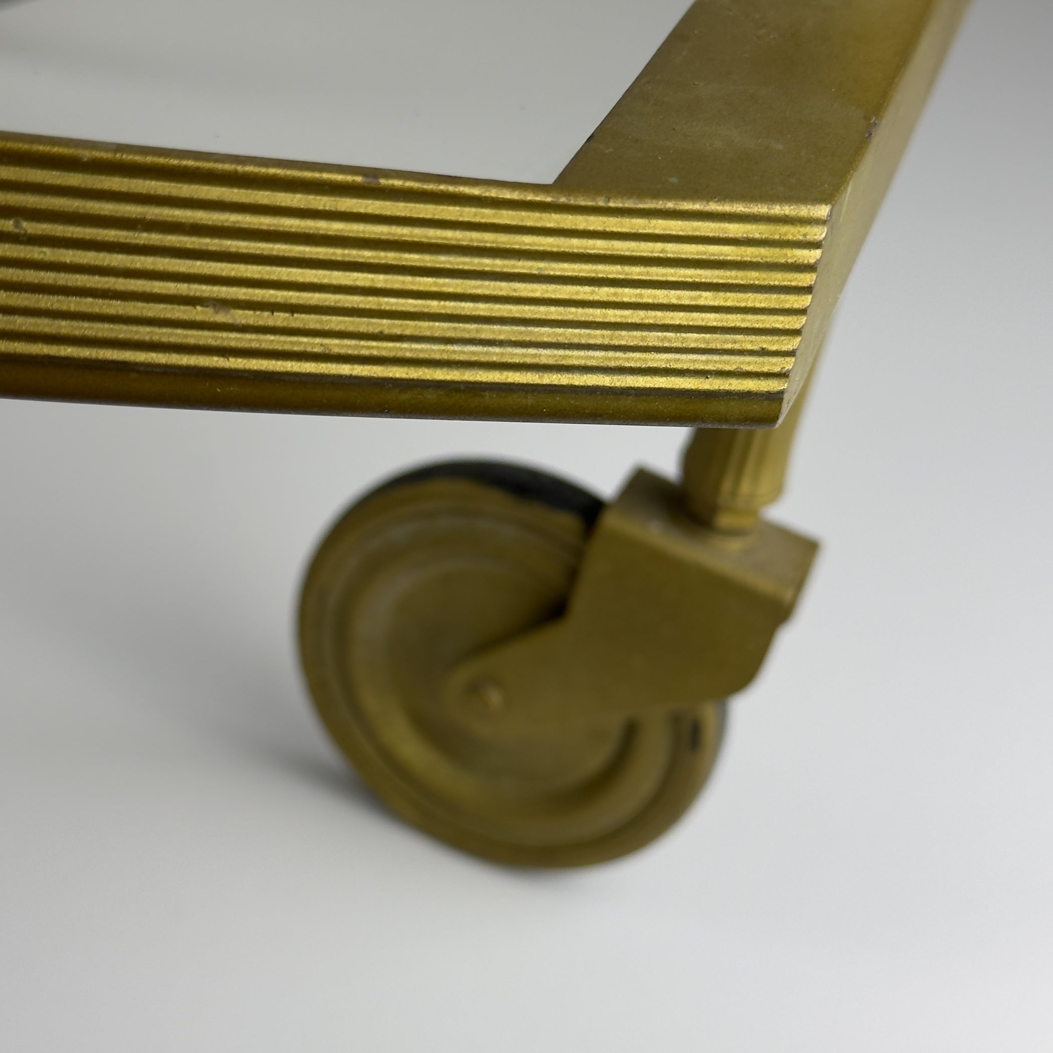 Vintage metal bar cart, Italy 1950s