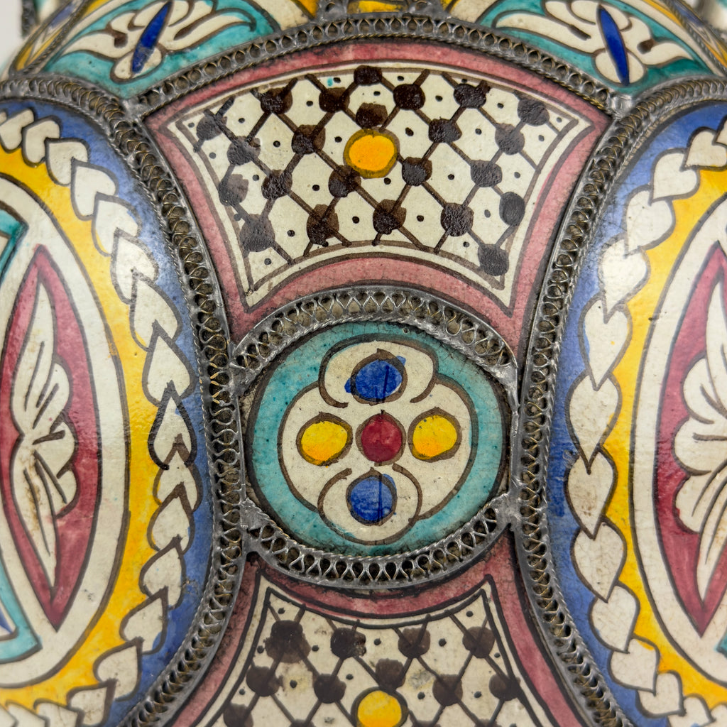 Vintage Moroccan Palatial Pottery Vase, Morocco 1930-50ss