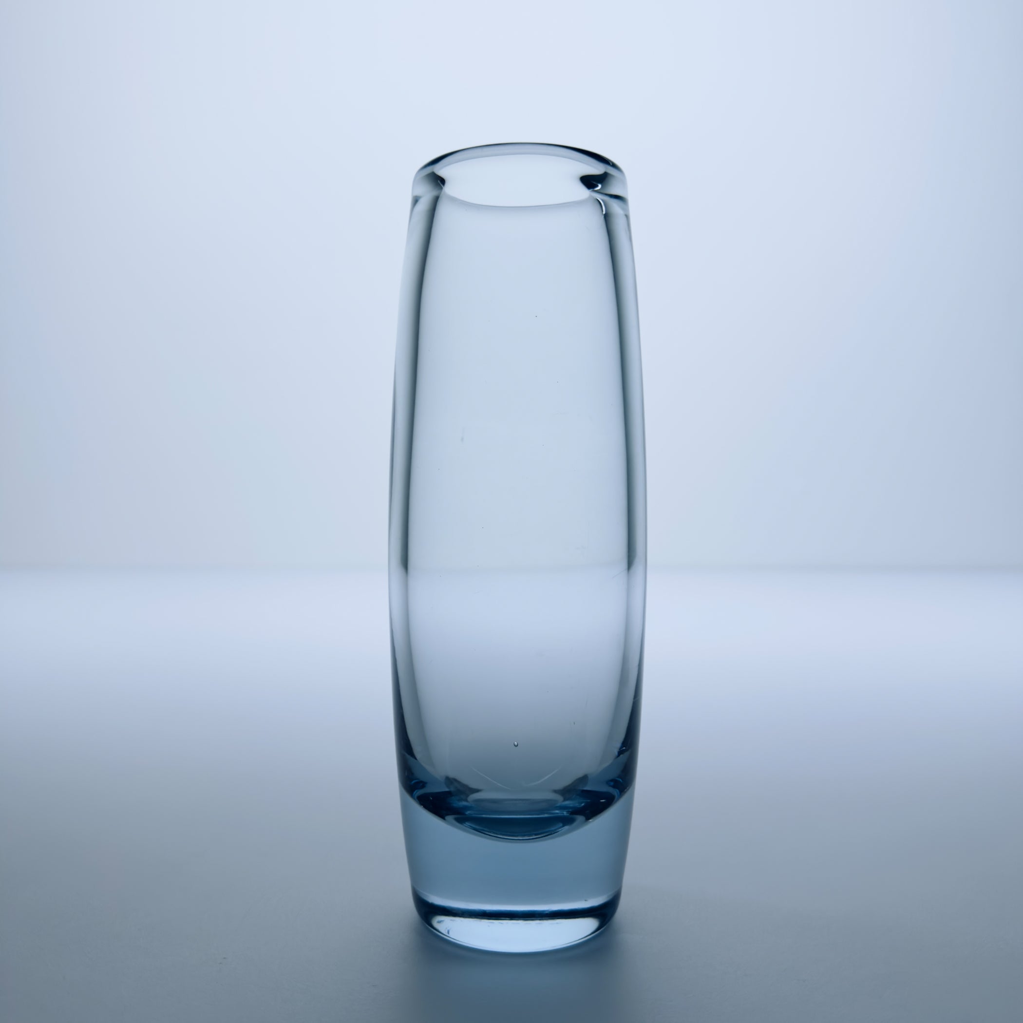Original blue glass vase by Per Lütken for Holmegaard, Denmark, 1960s