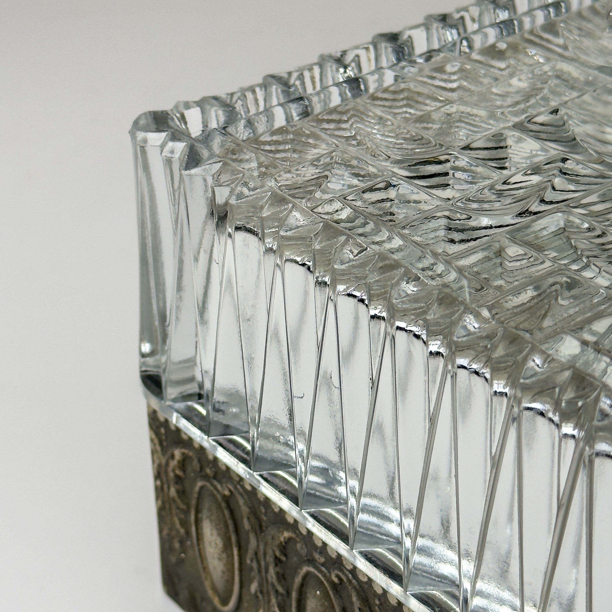 Vintage crystal ceiling lamp, Italy 1960s