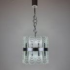 Vintage large crystal chandelier by Kaiser Leuchten, Germany 1960s