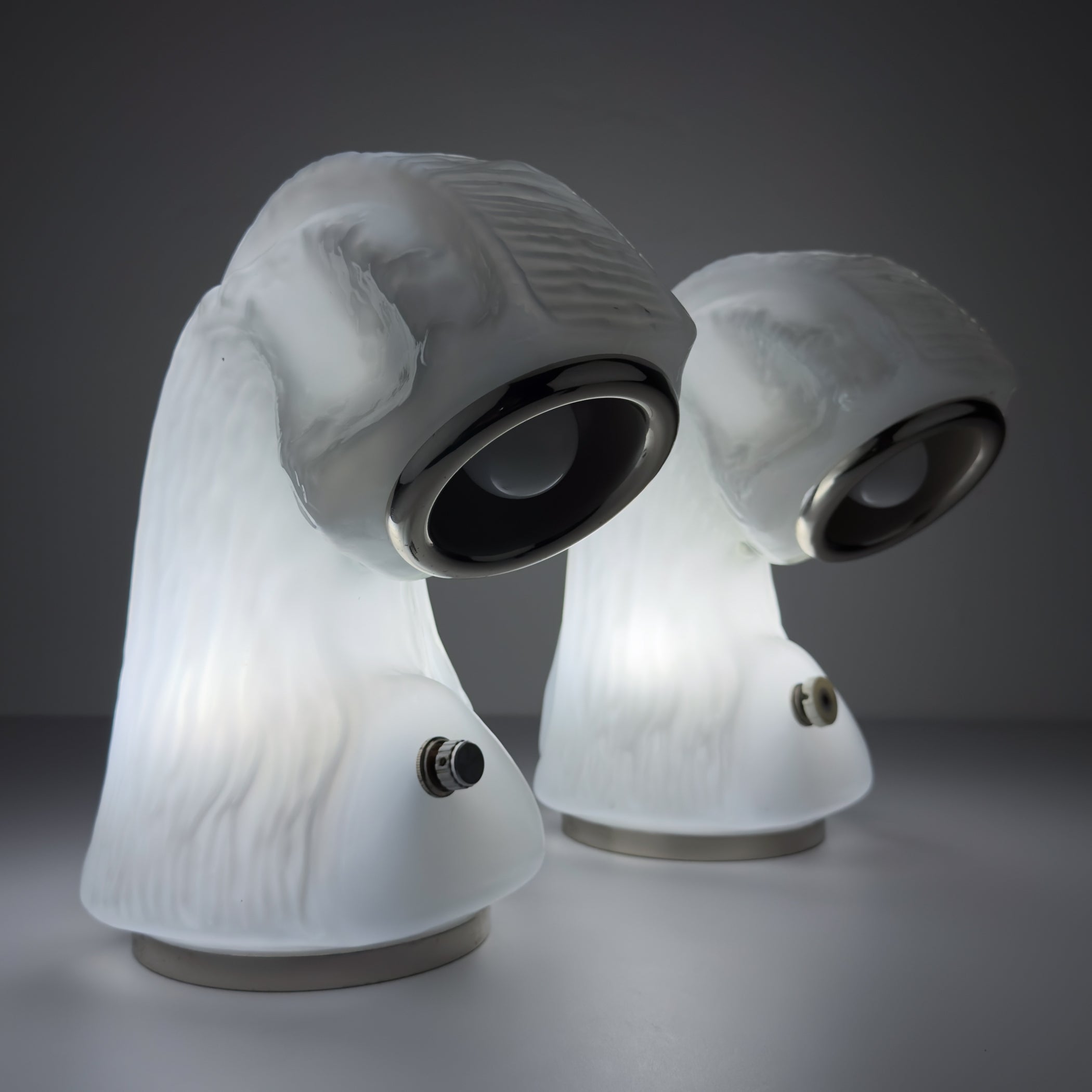 Table Lamp Osso by Carlo Nason for Mazzega, Italy 1970s, Set of 2