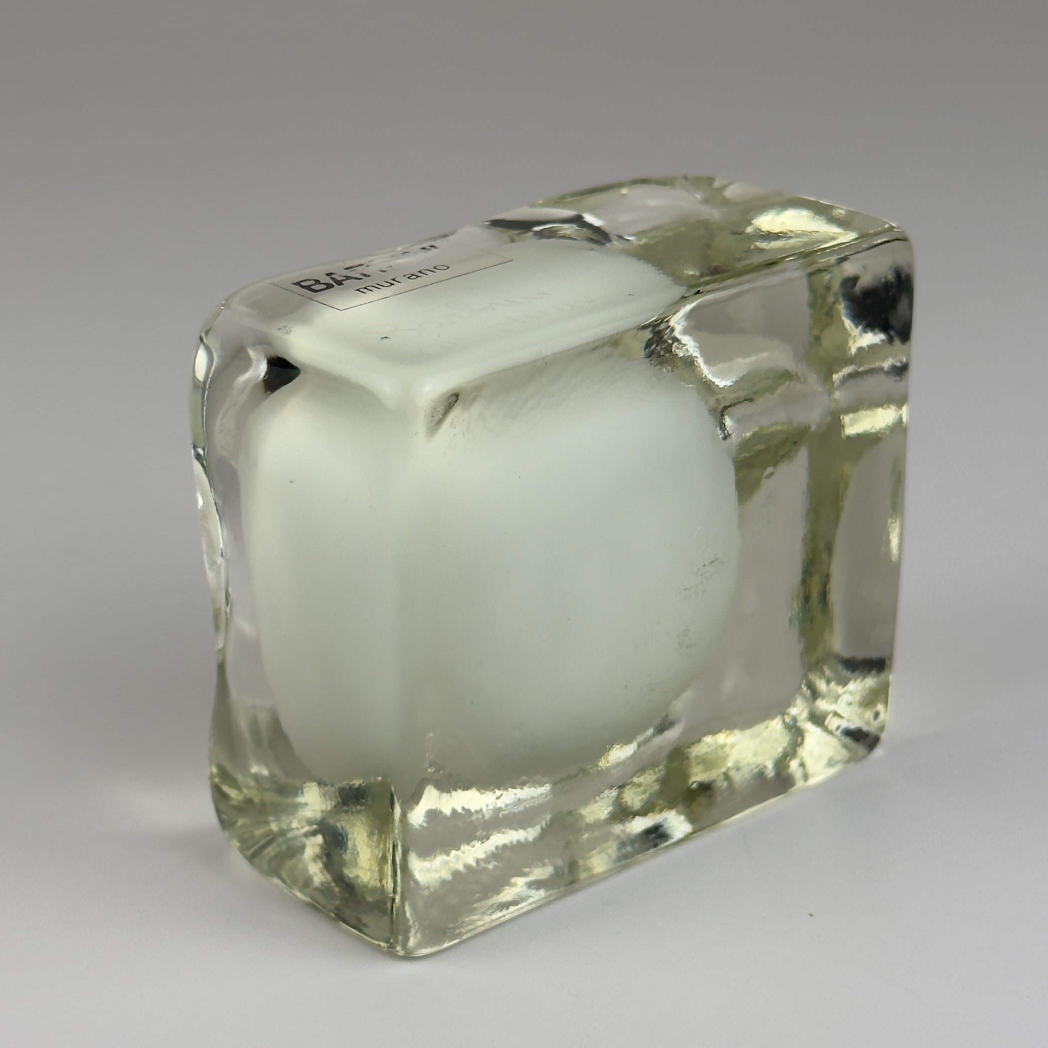 Vintage murano glass ashtray by Alfredo Barbini, Italy 1980s