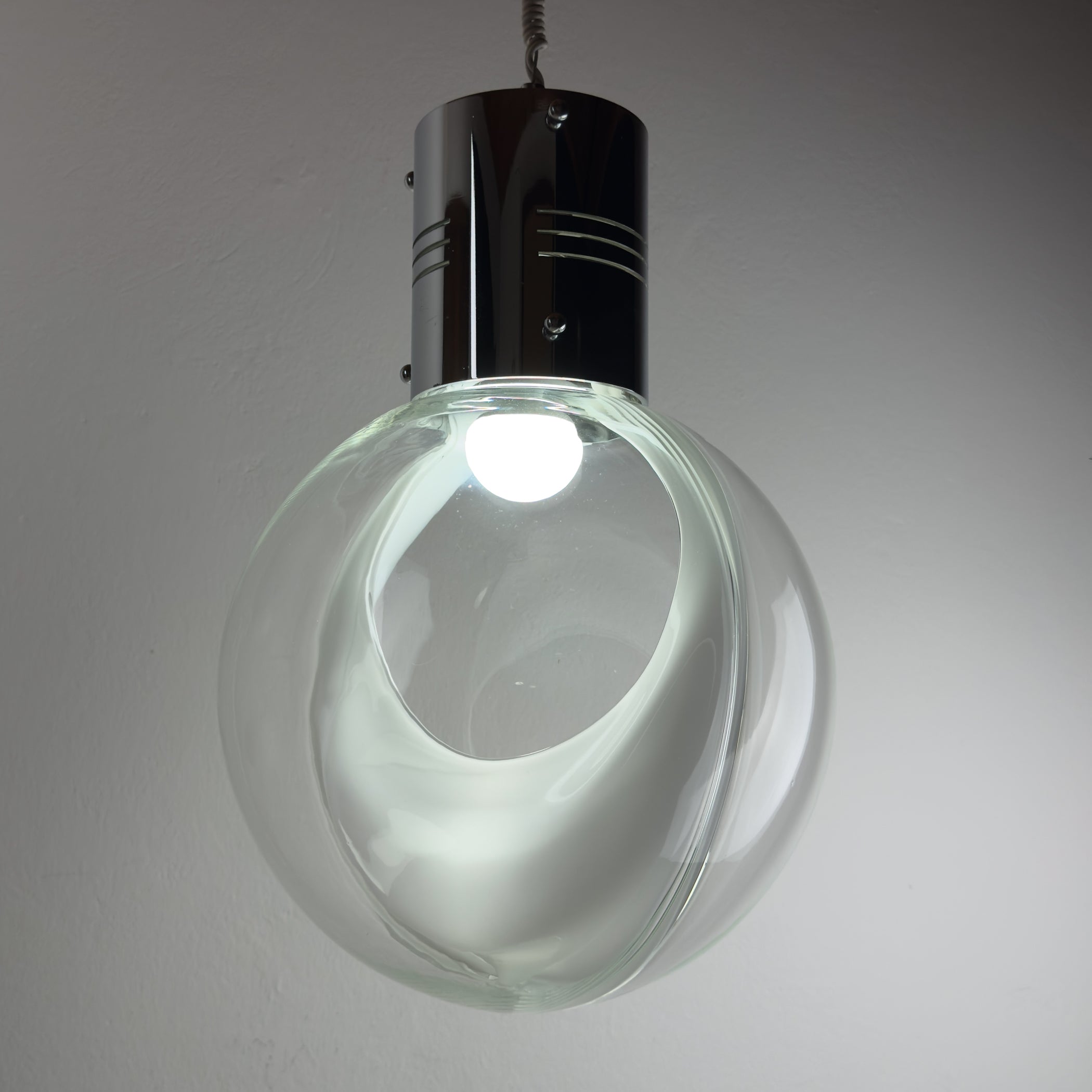 Vintage pendant lamp Membrane by Toni Zuccheri for Venini, Italy 1960s