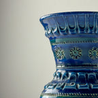 Vintage ceramic vase Rimini Blue, design Aldo Londi, Bitossi Italy 1970s
