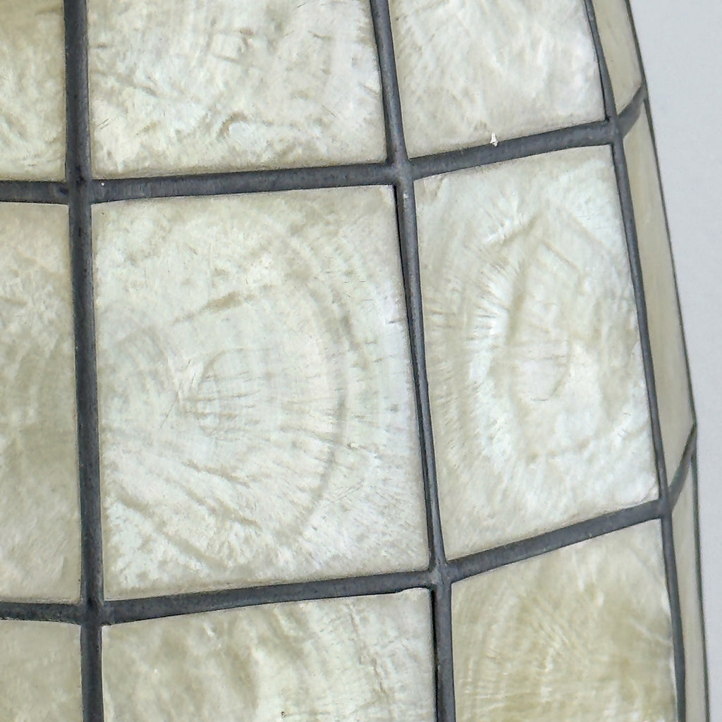 Vintage Capiz Shell Pendant Lamp, Italy 1960s