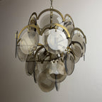 Smoked Murano chandelier by Gino Vistosi, Italy 1970s