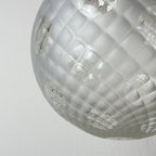 Vintage murano sphere ball pendant lamp Italy 1950s, Mid-century italian lighting