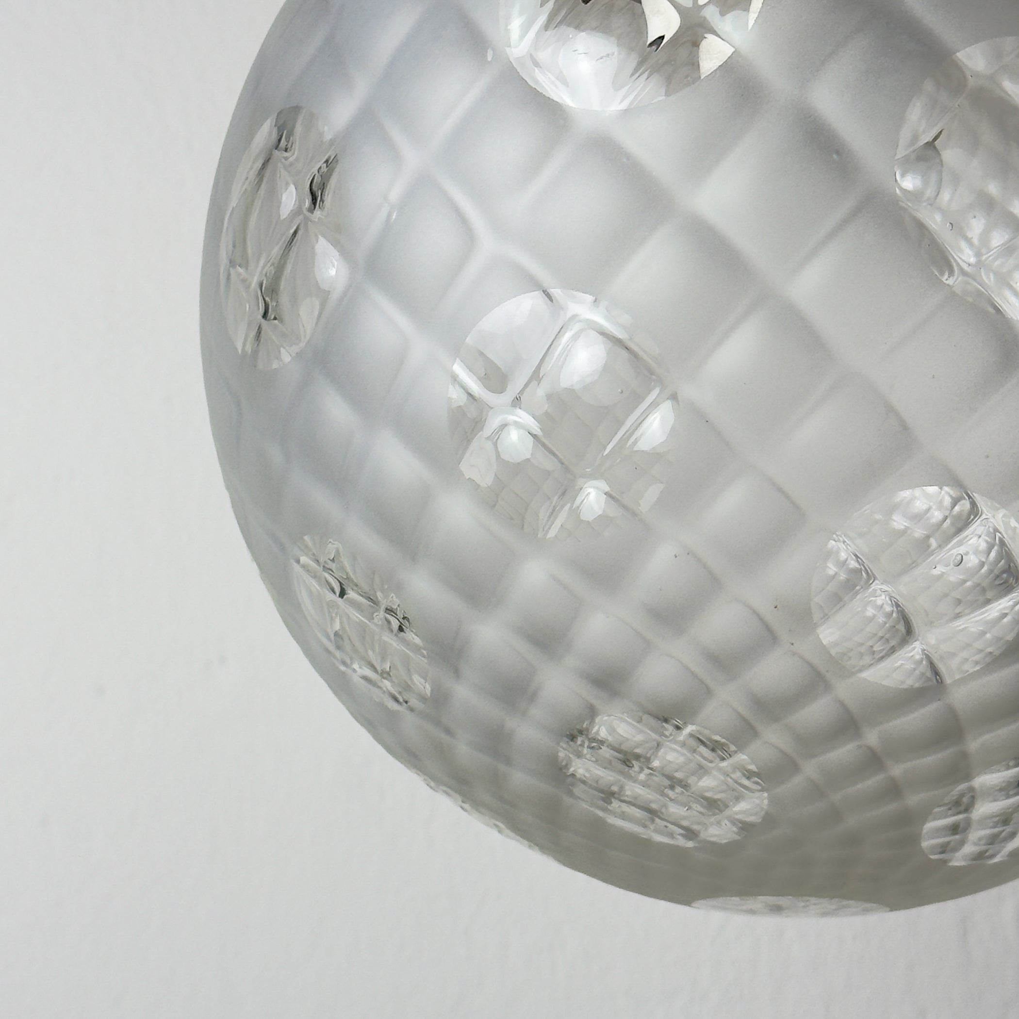 Vintage murano sphere ball pendant lamp Italy 1950s, Mid-century italian lighting