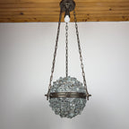 Antique chandelier on chains in Art Nouveau style, Austria, early 20th century