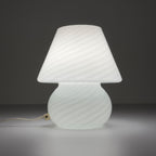 Original vintage swirl murano glass table lamp Mushroom, Italy 1970s