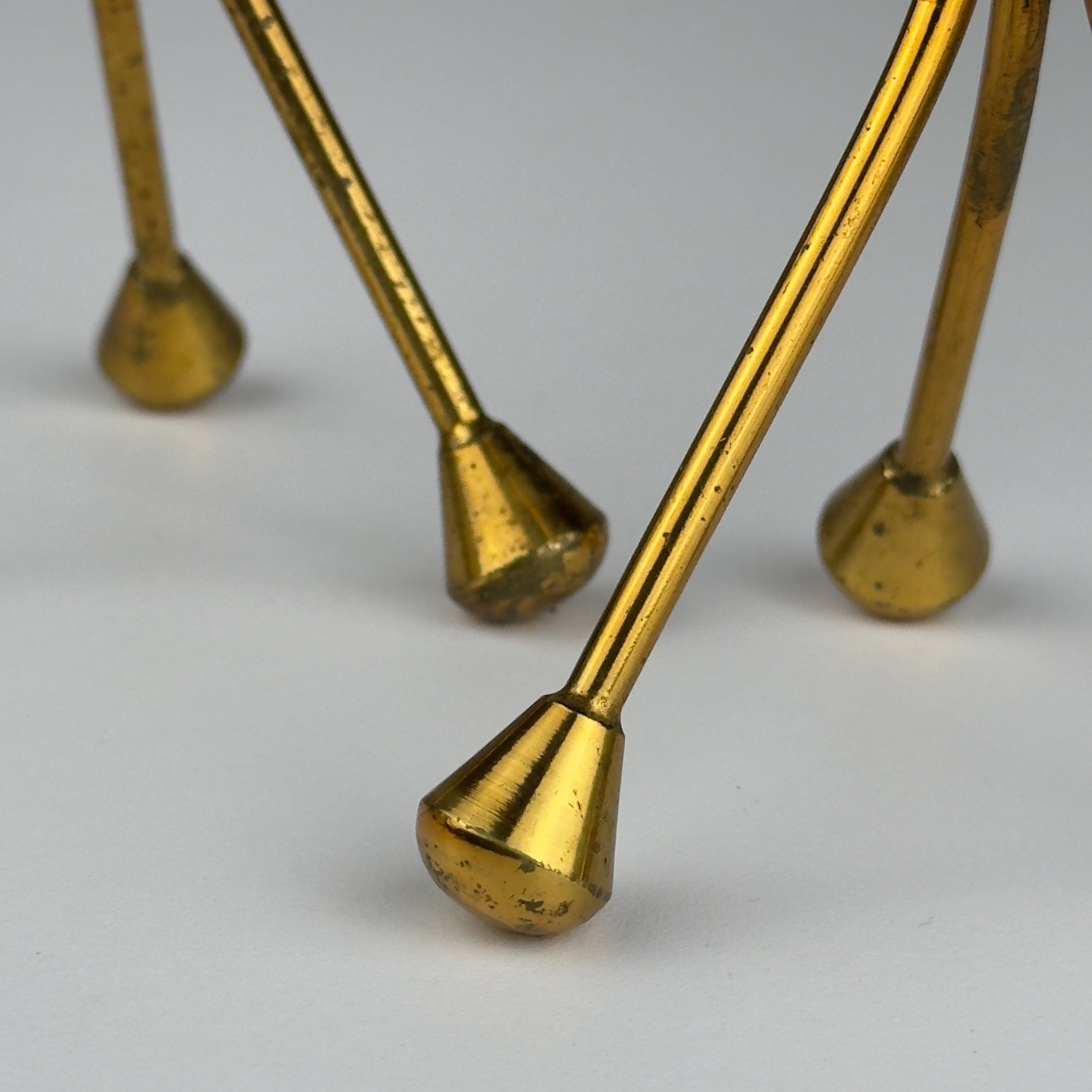 Vintage metal table lamp, Italy 1950s, Set of 2