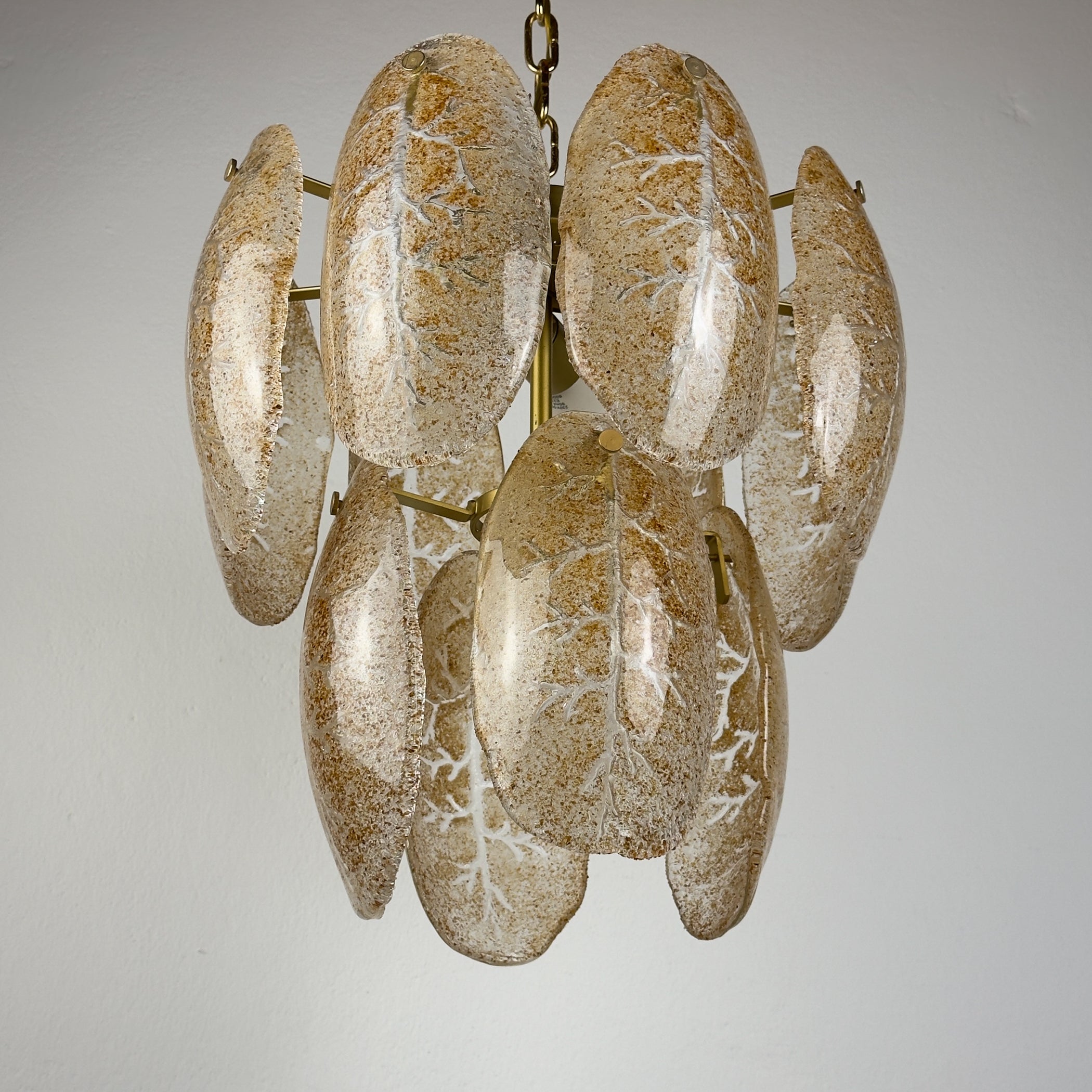 Original cascade murano glass chandelier, Italy 1980s