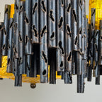 Brutalist chandelier by Marcello Fantoni, Fantoni Studio, Firenze, Italy 1960s