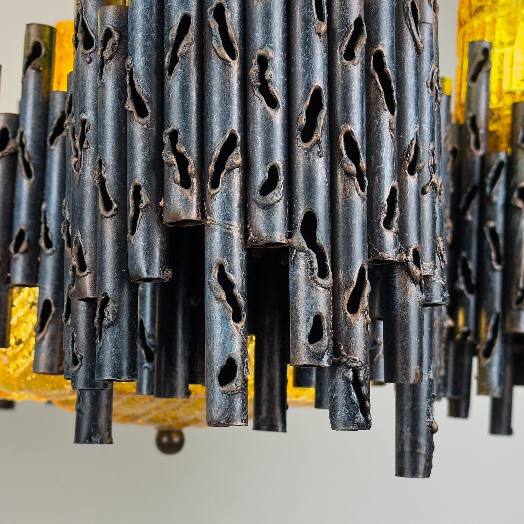 Brutalist chandelier by Marcello Fantoni, Fantoni Studio, Firenze, Italy 1960s