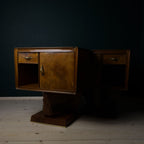 Vintage wood nightstands, Italy 1950s, Set of 2