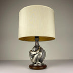 Vintage silver table lamp Man and Women by Ottaviani, Italy 1970s