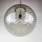 Vintage La Murrina Swirled Murano Glass Pendant Lamp - 1970s Italian Lighting