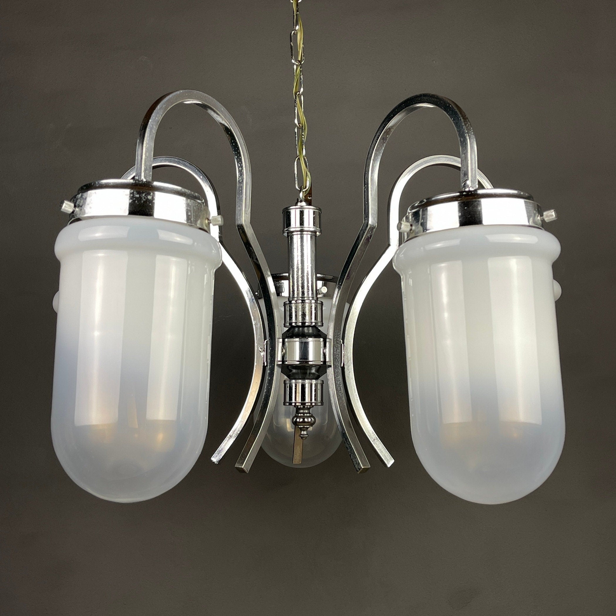 Mid-Century Murano Glass Chandelier - Italian Space Age Lighting