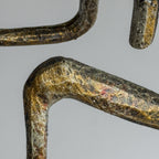 Vintage metal Brutalist sculpture Bicyclist by Salvino Marsura, Italy 1980s