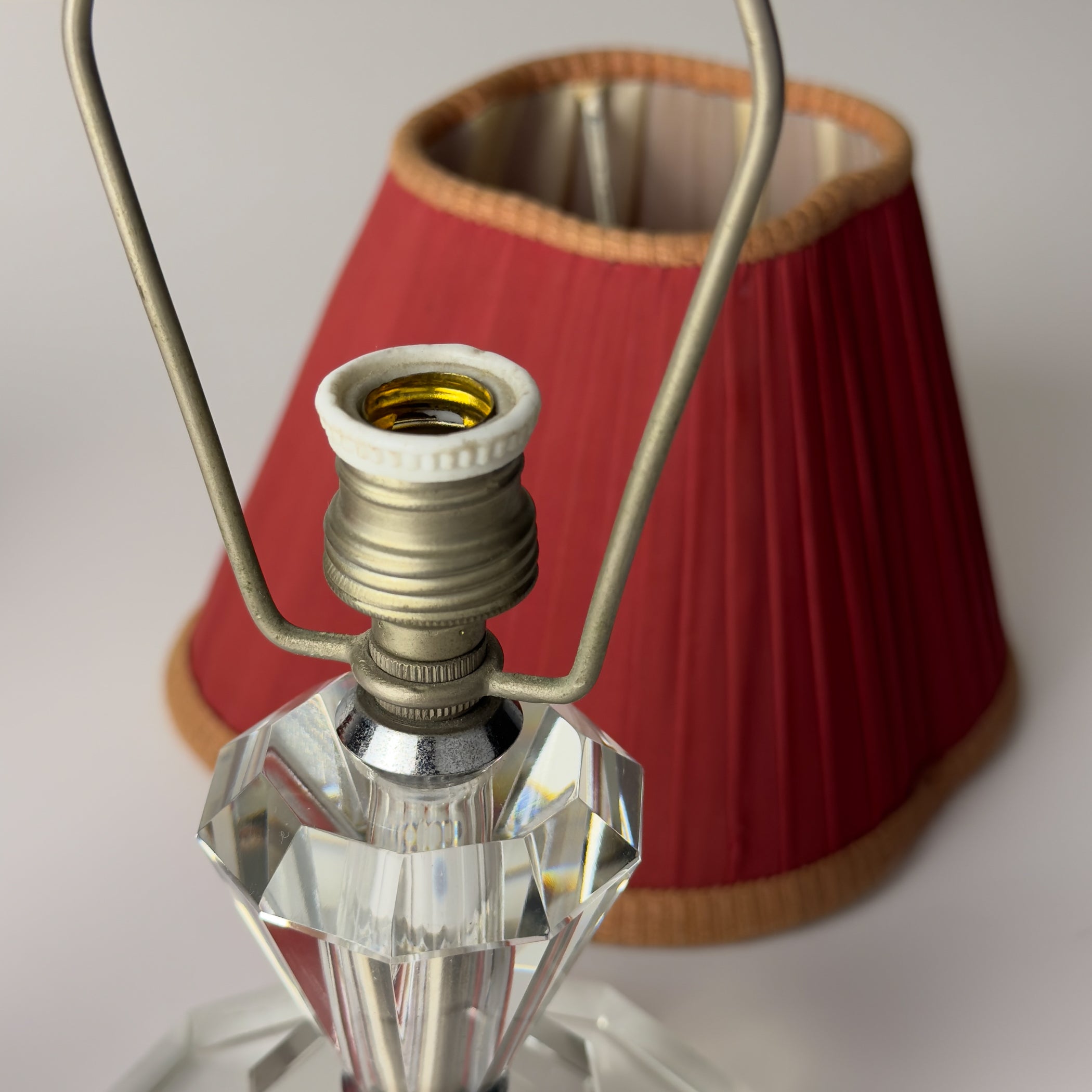 Vintage glasses table lamps, Set of 2, Italy 1950s