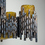 Brutalist chandelier by Marcello Fantoni, Fantoni Studio, Firenze, Italy 1960s