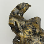 Original metal Brutalist wall lamp by Salvino Marsura, Italy 1970s
