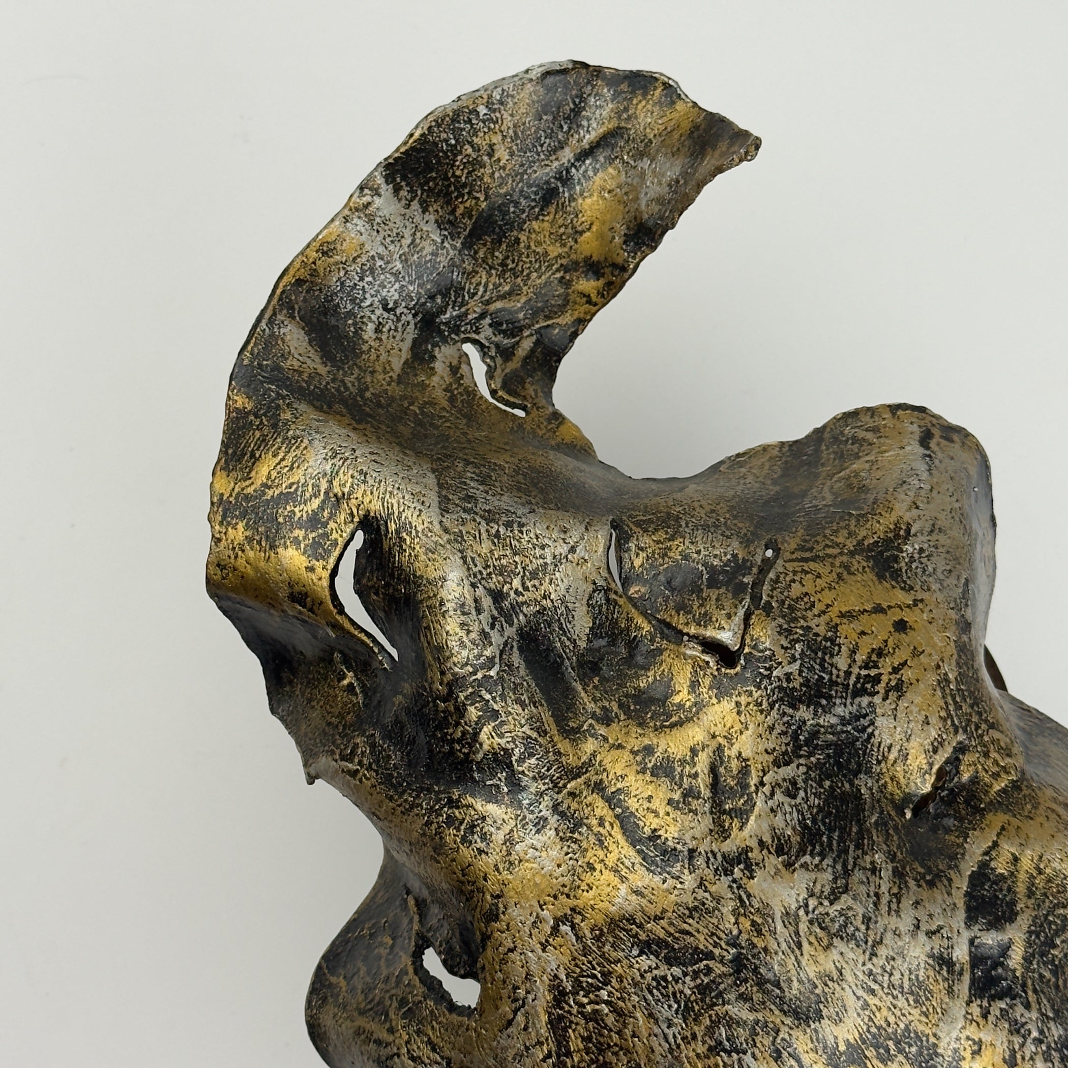 Original metal Brutalist wall lamp by Salvino Marsura, Italy 1970s
