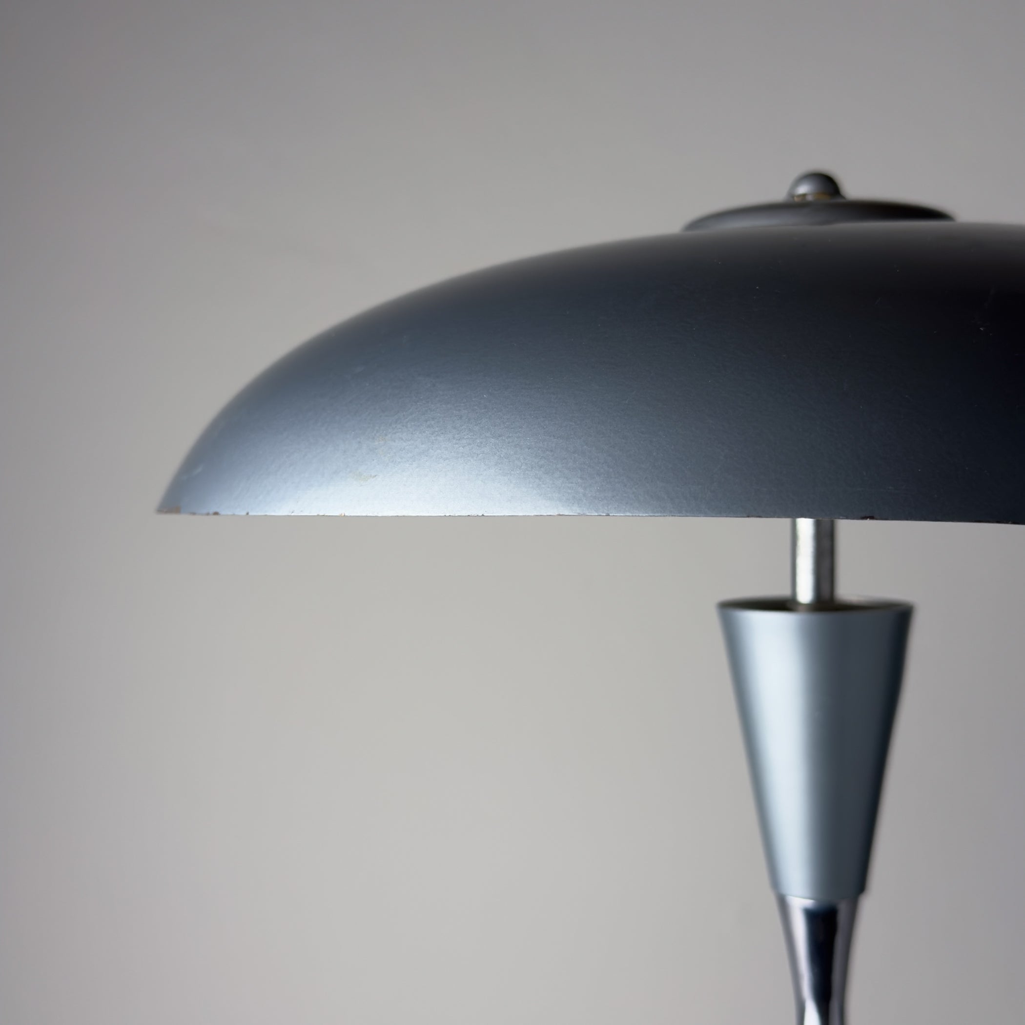 Grey industrial metal desk lamp Italy, 1960s