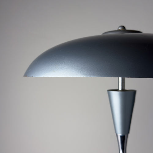 Grey industrial metal desk lamp Italy, 1960s