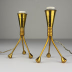 Vintage metal table lamp, Italy 1950s, Set of 2