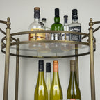 Vintage brass bar cart, France 1950s