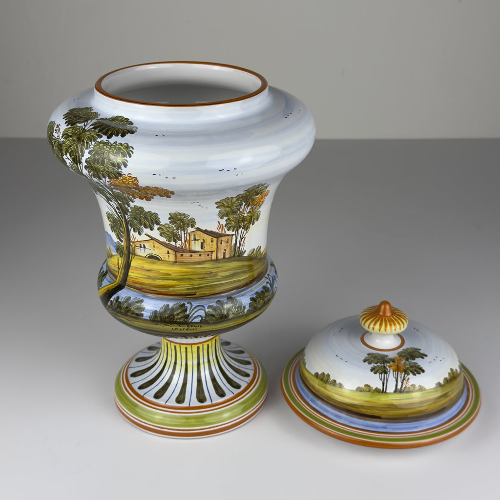 Vintage vase with lid by Lorenzo Di Stefano, Italy, late 20th Century