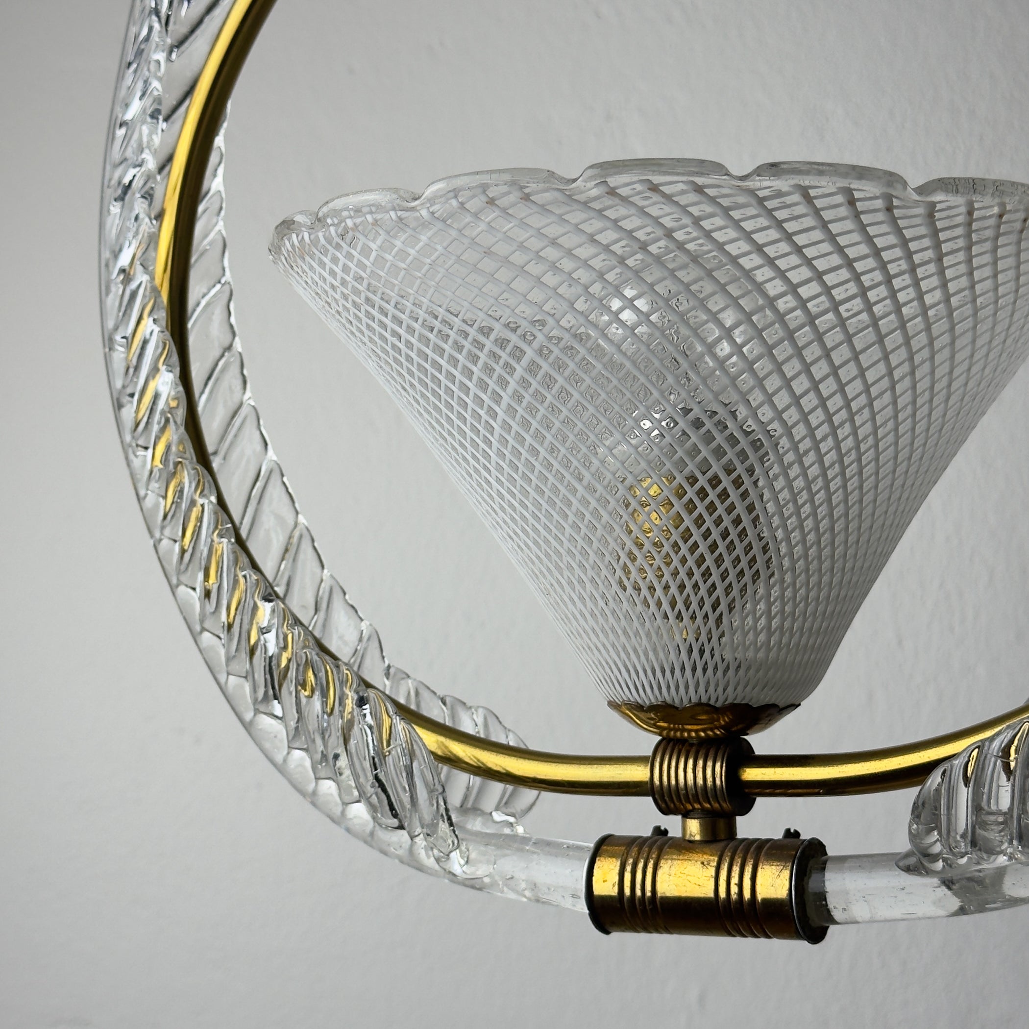 Vintage Murano chandelier by Barovier & Toso, Italy 1930s