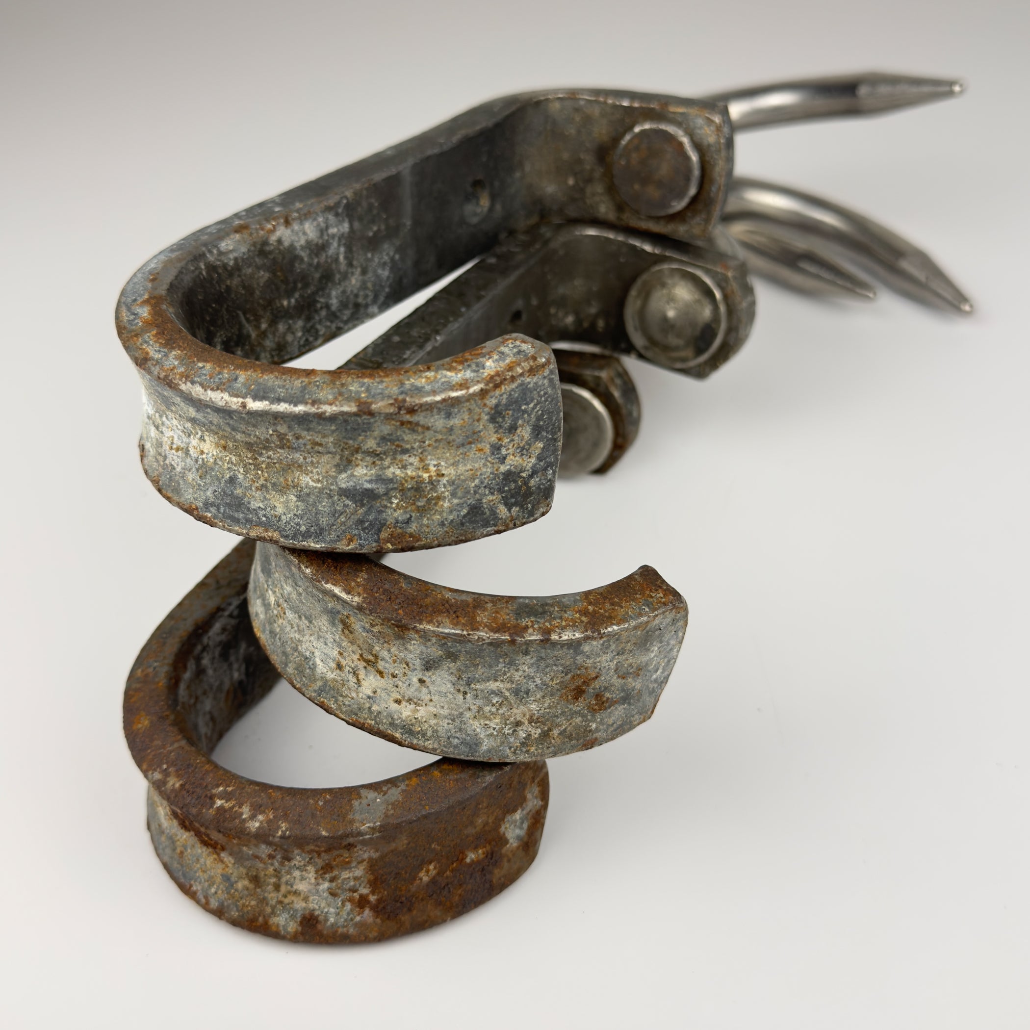Vintage Iron Steel Butchers Hook, Austria 1970s