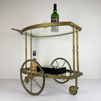 Vintage metal bar cart, Italy 1950s
