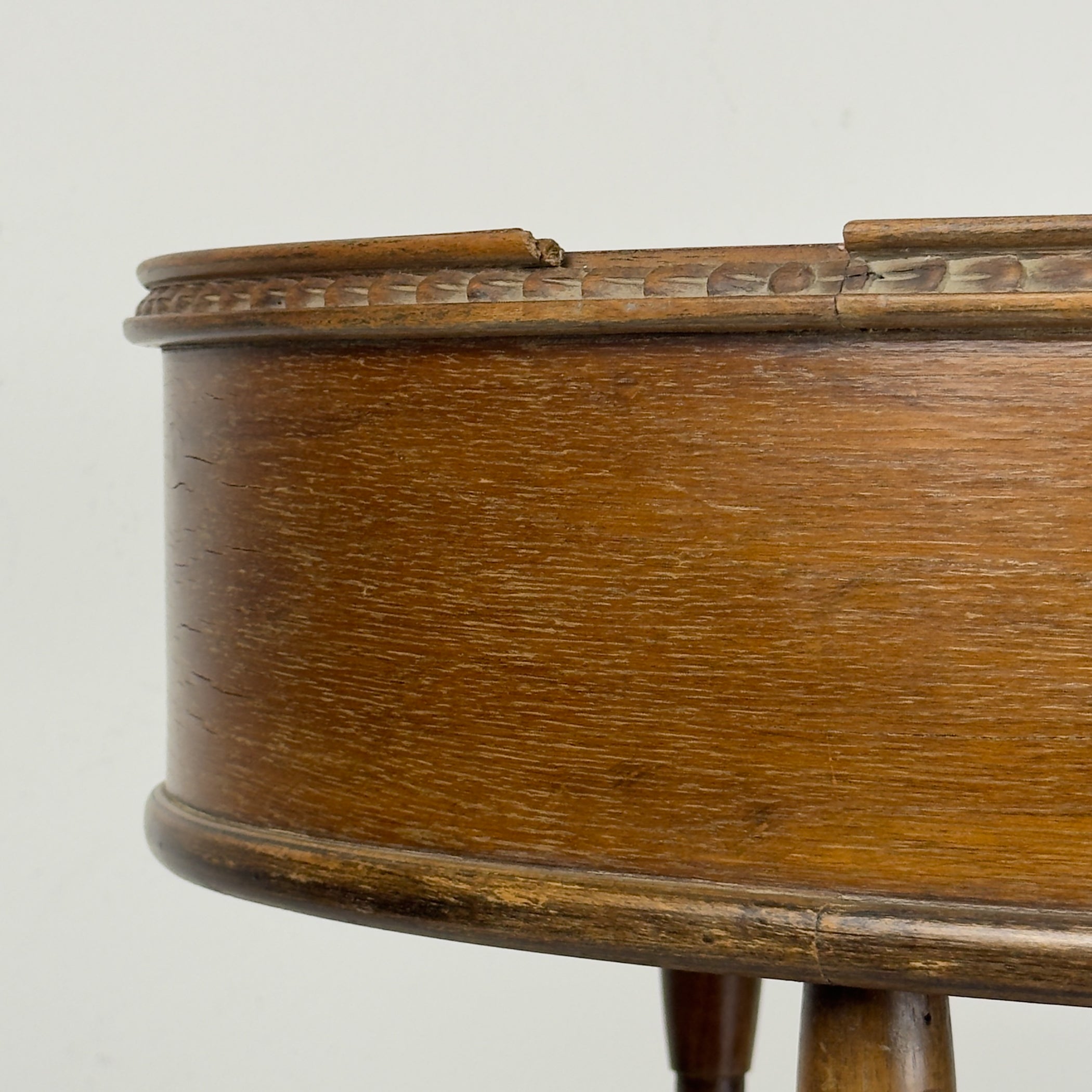 Vintage wooden nightstand Italy 1950s, mid-century wooden bedside table